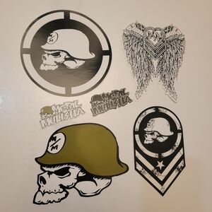 (6) New Official Metal Mulisha Vinyl Decals Lot Skull Logo Sticker